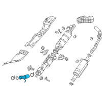 OEM 2022 Ram 2500 Front Exhaust Pipe Diagram - 68296342AB