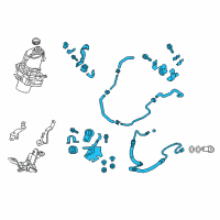 OEM 2018 Infiniti Q60 Power Steering Hose & Tube Set Diagram - 49710-4GE1A