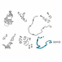 OEM 2017 Infiniti Q60 Power Steering Pressure Hose & Tube Assembly Diagram - 49720-4GE1A