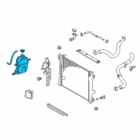 OEM Lexus ES350 Reserve Tank Assembly, R Diagram - 16470-F0011