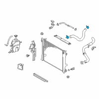 OEM 2019 Toyota C-HR Lower Hose Clamp Diagram - 90466-A0032