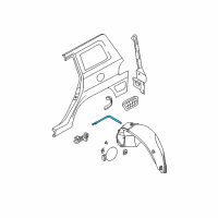 OEM Hyundai Santa Fe Catch & Cable Assembly-Fuel Filler Diagram - 81590-26000