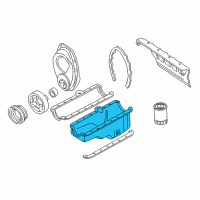 OEM Chevrolet K5 Blazer Oil Pan Gasket Kit Diagram - 10108676