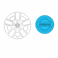 OEM 2009 Nissan Maxima Disc Wheel Ornament Diagram - 40342-EG110