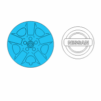 OEM Nissan Rogue Select Disc Wheel Cap Diagram - 40315-JM00B