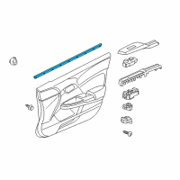 OEM 2013 Honda Civic Weatherstrip, L. FR. Door (Inner) Diagram - 72375-TR6-A01