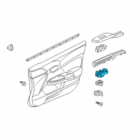 OEM Honda Civic Switch Assembly, Power Window Master Diagram - 35750-TR0-A11
