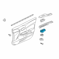 OEM Honda Switch Assembly, Power Window Master Diagram - 35750-TR0-A11