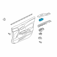 OEM 2012 Honda Civic Switch Assembly, Power Window Passenger Diagram - 35760-TR0-A01