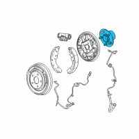 OEM 2014 Jeep Compass Hub&Bearing-Brake Diagram - 5105770AG