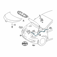 OEM 2012 Toyota Yaris Release Cable Diagram - 53630-52110