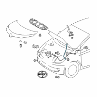 OEM 2013 Scion xD Support Rod Diagram - 53440-52180