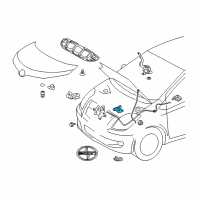 OEM Toyota Yaris Support Rod Holder Diagram - 53452-52010