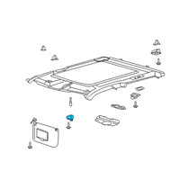 OEM 2020 Ford F-150 Visor Bracket Diagram - FL3Z-1504132-AD