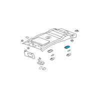 OEM 2009 Chevrolet Equinox Lamp Asm-Dome (Rear) *Light Cashmere Diagram - 22717651