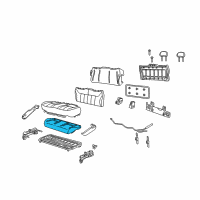 OEM Ford Freestar Seat Cushion Pad Diagram - 3F2Z-1763840-CA