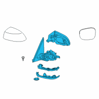 OEM BMW X3 Exterior Mirror Without Glass, Heated, Left Diagram - 51-16-7-395-221