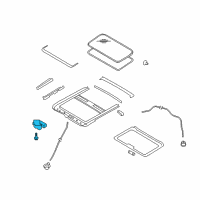 OEM 2016 Infiniti QX50 Motor Assy-Sunroof Diagram - 91295-1BA1B