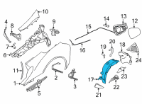 OEM 2014 BMW i8 Cover, Wheel Arch, Rear Section, Front Left Diagram - 51-71-7-328-623