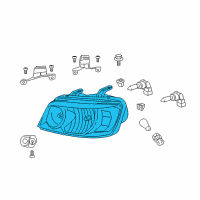 OEM 2007 Toyota Highlander Headlamp Assembly Diagram - 81130-48570