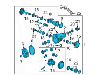 OEM 2021 GMC Sierra 3500 HD Differential Assembly Diagram - 84712098