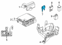 OEM 2019 Ford SSV Plug-In Hybrid Maxi Fuse Diagram - DG9Z-14526-K