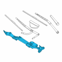 OEM 2010 BMW 535i Wiper Motor Assembly Diagram - 61-61-7-194-029