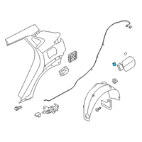 OEM Hyundai Genesis Spring-Fuel Filler Door Diagram - 79553-29000