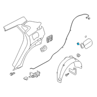 OEM 2013 Hyundai Genesis Coupe Spring-Fuel Filler Door Diagram - 79553-29000