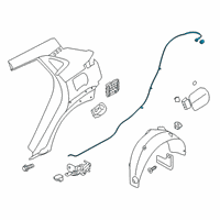 OEM 2021 Hyundai Kona Catch & Cable Assembly-Fuel Filler Diagram - 81590-J9000