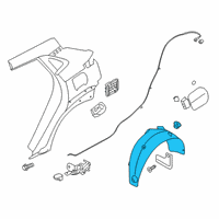 OEM 2022 Hyundai Kona Electric Guard Assembly-Rear Wheel, LH Diagram - 86821-J9CA0