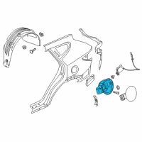 OEM 2014 Hyundai Santa Fe Sport Housing-Fuel Filler Door Diagram - 69513-4Z000