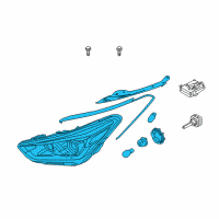 OEM Hyundai Santa Fe XL Head Lamp Sub Assembly, Right Diagram - 92104-B8630