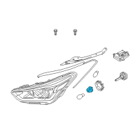 OEM 2015 Kia Cadenza Front Turn Signal Lamp Holder Assembly Diagram - 921612T000