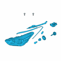 OEM 2019 Hyundai Santa Fe Lamp Xenon Hid Right Passenger Side Diagram - 92102-B8630