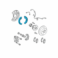 OEM Toyota Corolla Park Brake Shoes Diagram - 46540-20080