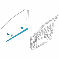 OEM 2018 Kia Niro MOULDING Assembly-Front Door Diagram - 87721G5000