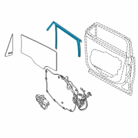 OEM Jeep Renegade W-Strip-Front Door Flush Glass Diagram - 68247285AB