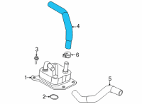 OEM 2021 Nissan Rogue Hose-Water, Oil Cooler Diagram - 21306-6RA0E