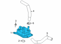 OEM 2021 Nissan Rogue Cooler ASY Oil Diagram - 21305-6CA0A