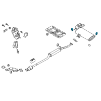 OEM Kia Niro Hanger-Exhaust Pipe Diagram - 287623B000