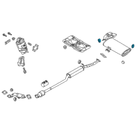 OEM 2019 Kia Niro Hanger-Exhaust Pipe Diagram - 287623B000