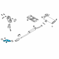 OEM 2017 Hyundai Tucson Front Muffler Assembly Diagram - 28610-D3540