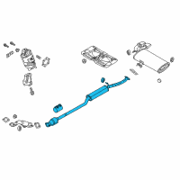 OEM 2016 Hyundai Tucson Center Muffler Complete Diagram - 28600-D3470