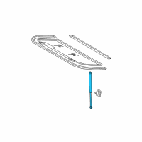 OEM 1999 Jeep Wrangler Liftgate Prop Diagram - 55076310AD