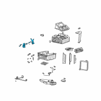 OEM 2003 Kia Sorento Heater Actuator Assembly Diagram - 972223E200