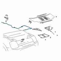 OEM Toyota Release Cable Diagram - 69307-17090