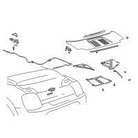 OEM 2000 Toyota MR2 Spyder Support Rod Diagram - 64407-17050