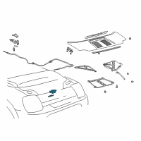 OEM 2003 Toyota MR2 Spyder Lock Assembly Diagram - 69350-17051