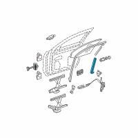 OEM 2006 Chevrolet Colorado Channel Asm-Front Side Door Window Rear Diagram - 97248802